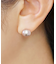 プラチナ ナチュラルカラー淡水パールスタッドピアス