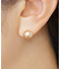 K18　ナチュラルカラー淡水パールスタッドピアス