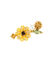 [ 誕生花ジュエリー] 8月ヒマワリピアス