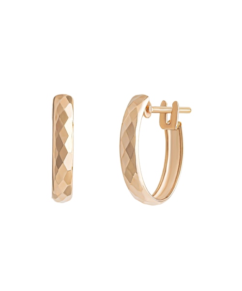 WEB限定商品】K18/K10 ヒシカットフープピアス( PG)｜テイク