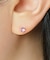 [ セカンドピアス] Pt ピンクサファイヤピアス
