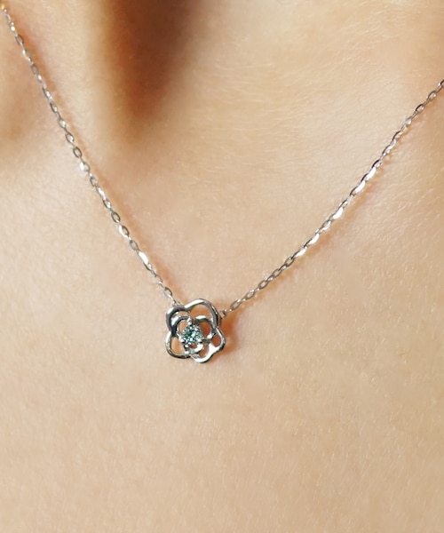 『kk T』ダイヤモンド♡ハート【ミントジャム】K10 透かし ネックレス kk T』ダイヤモンド♡ハート【ミントジャム】K10 透かし ネックレス