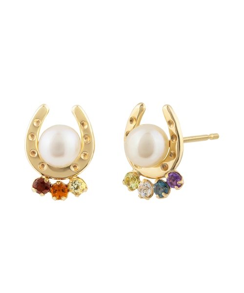 ete ホースシュー　ピアス　k10 k18 K18・K10 レインボー&ホースシューピアス｜テイクアップの通販｜&mall