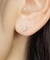 [ セカンドピアス]PT モアサナイトピアス( 4ミリ）