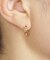 K18フラワーカットフープピアス
