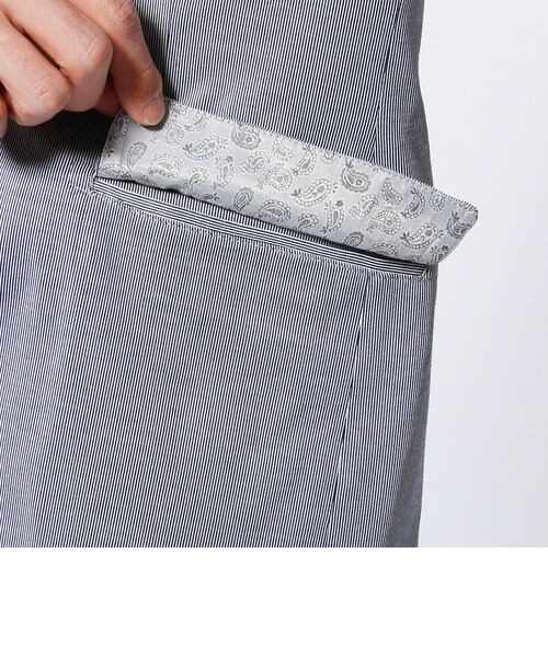 ★美品★ MONSIEUR NICOLE アンコンジャケット ニット ストライプ MONSIEUR NICOLE ex/tra × LEGGIUNO / ムッシュニコルエクスト