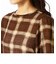 チェック柄6分袖ブラウス