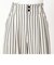 ウエストベルト付きストライプパンツ