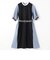 袖口リブバイカラーワンピース