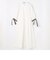 カフスリボン切り替えシャツワンピース