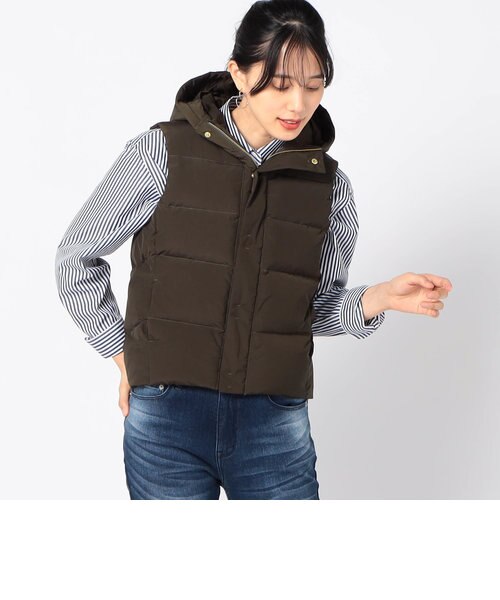 撥水フード付きダウンベスト｜ニコルの通販｜&mall（アンド