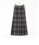 先染めチェックロングプリーツスカート