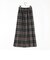 先染めチェックロングプリーツスカート
