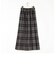 先染めチェックロングプリーツスカート
