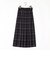 先染めチェックロングプリーツスカート
