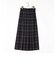 先染めチェックロングプリーツスカート