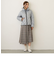 ラップ風フレア チェックスカート