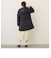 エンボス加工 シームレスダウン ロングコート／タフタ