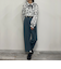 配色ステッチイージーサルエルパンツ