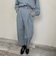 配色ステッチイージーサルエルパンツ