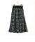 柄デシン ウエストリブ フレアスカート
