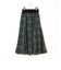 柄デシン ウエストリブ フレアスカート