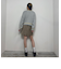 アシメケーブルニット配色カーディガン
