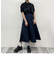 配色パイピング アシンメトリーブラウス