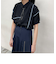 配色パイピング アシンメトリーブラウス