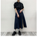 配色パイピング アシンメトリーブラウス