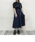 配色パイピング アシンメトリーブラウス