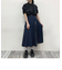 配色パイピング アシンメトリーブラウス