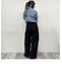 配色パイピング アシンメトリーブラウス