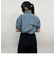 配色パイピング アシンメトリーブラウス