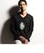 【RIELABO】グラフィック×ロゴプリントVネックTシャツ