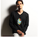 【RIELABO】グラフィック×ロゴプリントVネックTシャツ