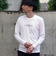 激シルケットロゴプリント長袖Tシャツ