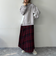 チェックプリーツロングスカート