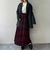 チェックプリーツロングスカート