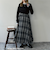 チェックプリーツロングスカート