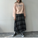 チェックプリーツロングスカート