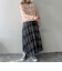 チェックプリーツロングスカート