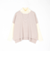 ネックレス付きバイカラースクエアハイネックニット