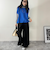 ネックレス付きバイカラースクエアハイネックニット