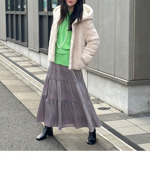 ベロアティアードロングスカート｜ニコルの通販｜&mall（アンドモール
