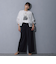 アシンメトリープリーツパンツ