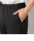 リネンライクポリエステルテーパードパンツ