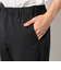 リネンライクポリエステルテーパードパンツ