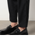 リネンライクポリエステルテーパードパンツ