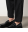 リネンライクポリエステルテーパードパンツ